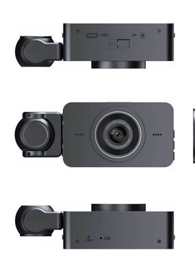 Dual-Lens On-Dash Camera in Black — Front + Cabin Recording